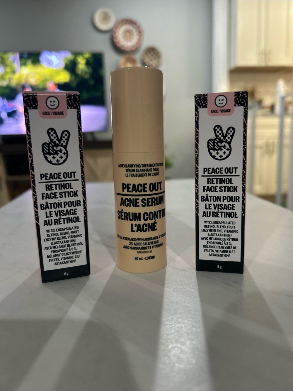 Peace Out Acne Serum & Retinol Face Stick Bundle — Neutral/Beige